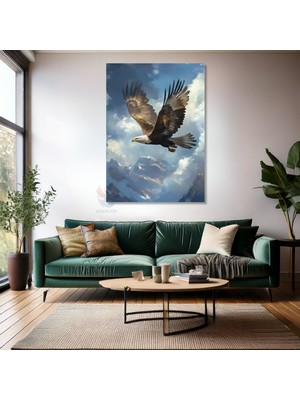 Kanvas Tablo Ev Ofis Duvar Tablosu Yuksekten Uçan Kartal Yeni Ev Hediyesi Kanvas Ev Dekoru