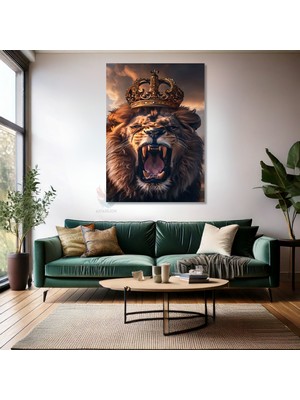 Kanvas Tablo Ev Ofis Duvar Tablosu Aslan Kral Yeni Ev Hediyesi Kanvas Ev Dekoru