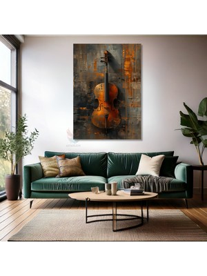 Kanvas Tablo Ev Ofis Duvar Tablosu Violin 2 Yeni Ev Hediyesi Kanvas Ev Dekoru