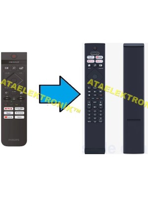 Yeni Nesil OLED Tv Phılıps 32PHS6009 Yerine Uyacak Ambilight OLED Tv Kumandası - Ses Komutsuz