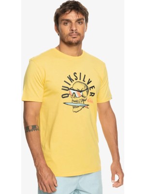 Quiksilver Qsrockinskull Erkek Sarı Tişört