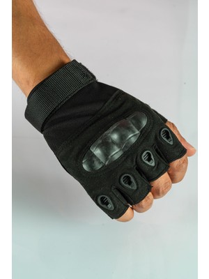 Combat Tactical Outdoor Kesik Parmaksız Eldiven Asker Polis Dağcı Sporcu Bisikletçi Kemik Eldiveni
