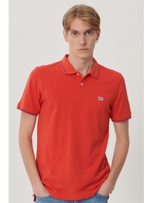 Lee Slim Fit Dar Kesim Polo Yaka %100 Pamuk Tişört