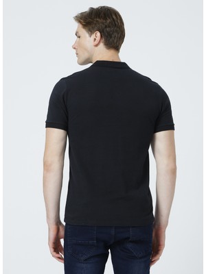 Lee Erkek Siyah Regular Fit Polo Yaka T-Shirt