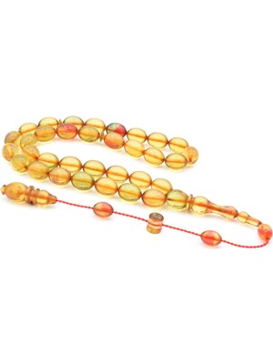 Usta Imzalı Sistemli Beyzi Model Karışık Renk Sıkma Kehribar Tesbih 144