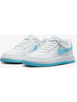 Nike Force 1 Low Easyon  Kids White Leather Sneakers Çocuk Beyaz Deri Spor Ayakkabı FN0237-107