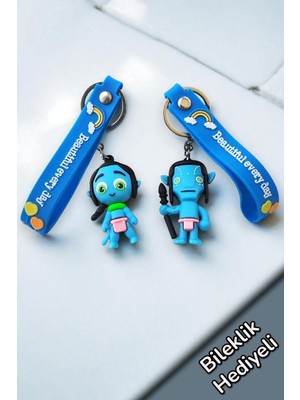 Avatar Karakter Anahtarlık ve Çanta Aksesuarı Jake Sully ve Neytiri Anahtarlık Seti