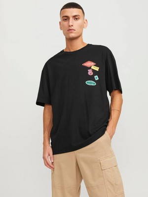 Jack&jones 12254175  Baskılı  0 Yaka Kısa Kol Tshırt