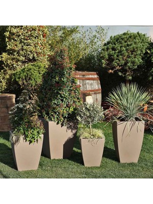 Quadro Veneto 40 Plastik Saksı Kapuçino