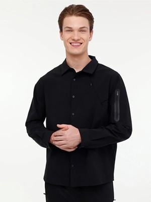 Lumberjack ml Zuhn ITL522 Pr Yan Gızlı Fermuar Kol Ustu Cep Fermuarlı Uzun Kol Gomlek