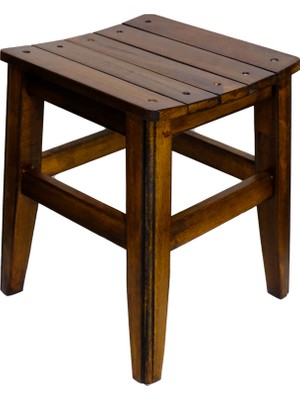 Ahşap Tabure 35 cm - Çıtalı