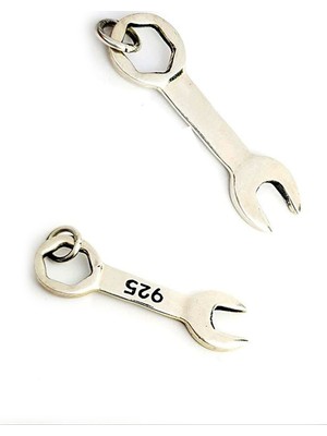 İngiliz anahtarı Gümüş Tasarım Kolye ucu
