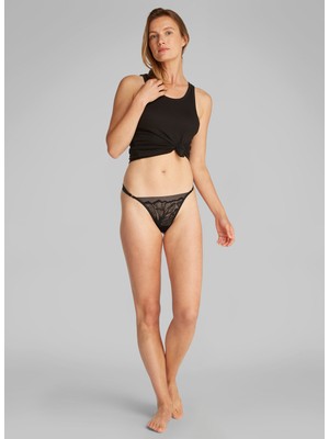 Calvin Klein Siyah Kadın Tanga LV00QF8031 Ck Women