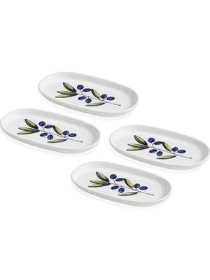 The Mia Olivos Oval Servis 4lü 21 cm