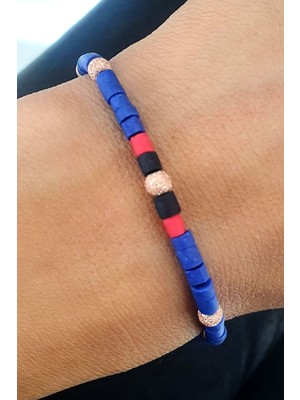 Ose Shop Lapis Mercan Oniks Taşlı 925 ayar Gümüş Rose Bileklik