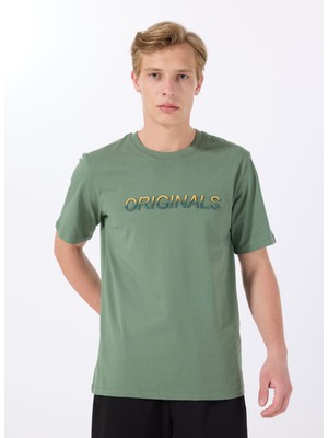 Jack & Jones Bisiklet Yaka Koyu Yeşil Erkek T-Shirt 12288566_JORX90 Tee Ss Crew Neck Bs
