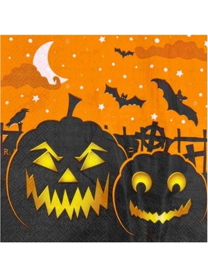 Turuncu  Halloween Temalı Peçete