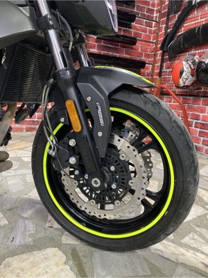 Yeni Özel  Motosiklet Jant Şeridi Neon Yeşili Sağ-Sol/ön-Arka
