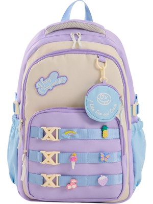 Ilkokul & Ortaokul Kız Okul Çantası – Lüks Ithal Kumaş, Dayanıklı ve Hafif Sırt Çantası, 6 Adet Aksesuar Tokası Hediyeli