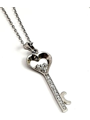 kalbimin anahtarısın gümüş kolye