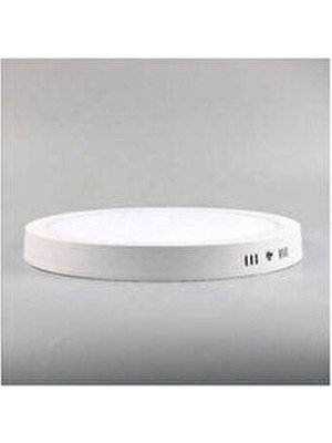 Sıva Üstü Avize 24 Watt Panel Yuvarlak LED Tavan Armatürü Panel Komple Standard 6500K Beyaz