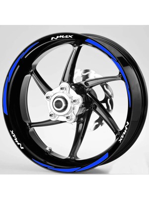 Yeni Özel  Motosiklet Jant Şeridi Nmax Mavi Sağ-Sol/ön-Arka