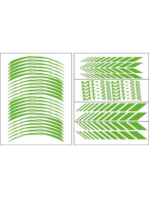 Yeni Özel  Motosiklet Jant Şeridi MT25SRT001 Yeşil Reflektörlü Yamaha Mt-25 14-21 Sağ-Sol/ön-Arka