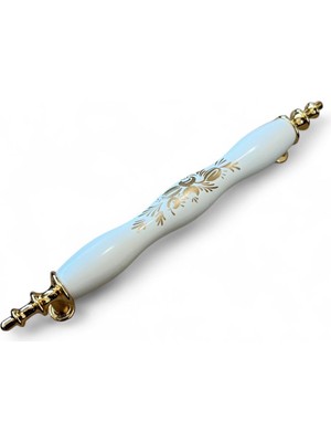 Deyhome Polimer Alaşım Altın Çiçek Desenli  128MM (12.8cm) Mobilya Çekmece Kapak Kulbu