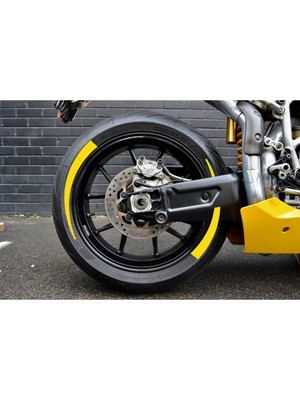 Yeni Özel  Motosiklet Lastik Yanağı Sarı Sağ-Sol/ön-Arka