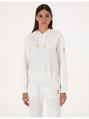 Pierre Cardin Kadın Ekru Comfort Fit Sweatshirt 50312020-VR019