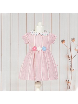 Ürünya KIZ ÇOCUK 6-24 AY ÇİCEKLİ ELBİSE - PEMBE