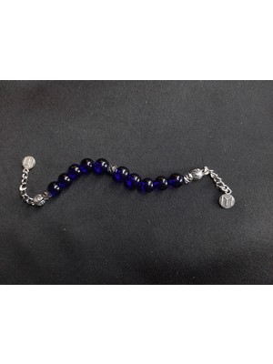 Mryart Lacivert Cam Boncuk Zaza Tesbih , Şık ve Zarif Tasarım