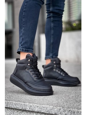 KB-0994  Kuback Siyah Cilt  Siyah  Yüksek Taban  Erkek Bilek Bot