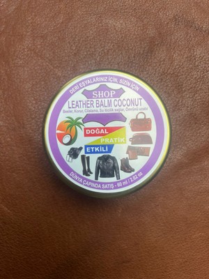 Deri Bakım Kremi Hindistan Cevizli 60 ml Cüzdan, Kemer, Ceket, Sandalet, Bot, Ayakkabı, Eldiven Çanta Bakım Cila Koruma