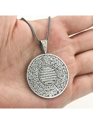 Ayetel Kursi Nazar Dualı 925 Ayar Gümüş Erkek Kolye