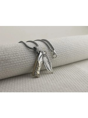 Avcı Cakı 925 Ayar Gümüş Erkek Kolye