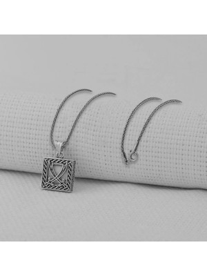 Zülfikar Kebir Dualı Cevşen 925 Ayar Gümüş Erkek Kolye