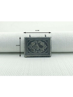 Osmanlı Tuğralı  Kabi Muska 925 Ayar Gümüş Erkek Kolye