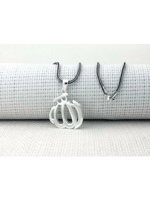 Allah Yazılı Büyük Boy 925 Ayar Gümüş Erkek Kolye