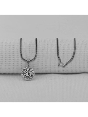 Allah Yazılı Kebir Dualı Cevşen 925 Ayar Gümüş Erkek Kolye