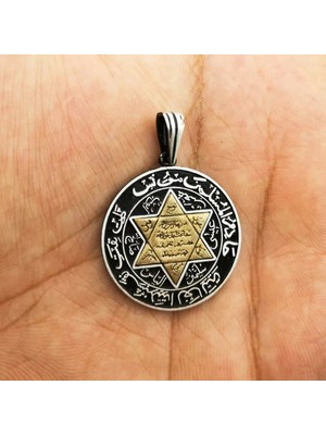 Mührü Süleyman 925 Ayar Gümüş Erkek Kolye