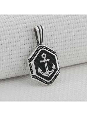 Denizci Çapa 925 Ayar Gümüş Erkek Kolye Ucu