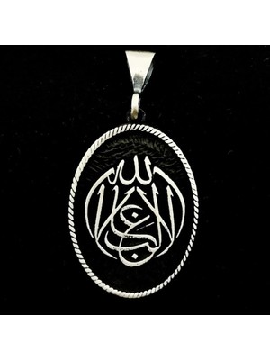 La Galibe Illallah Allah Tan Başka Galip Yoktur 925 Ayar Gümüş Erkek Kolye