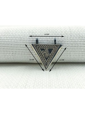 Osmanlı Tugra  Cevşeni Kebir Dualı Orta Boy  925 Ayar Gümüş Erkek Kolye Ucu