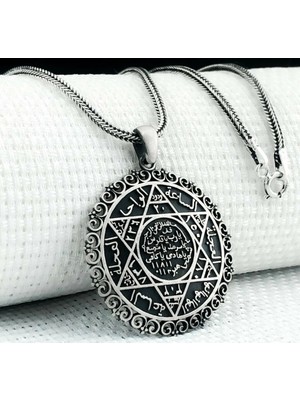 Süleyman Mührü 925 Ayar Gümüş Erkek Kolye