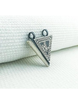 Osmanlı Tugra  Cevşeni Kebir Dualı Orta Boy  925 Ayar Gümüş Erkek Kolye Ucu