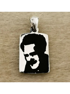 Nazım Hikmet 925 Ayar  Gümüş Erkek Kolye