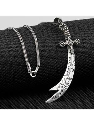 Zulfikar Tasarım 925 Ayar Gümüş Erkek Kolye