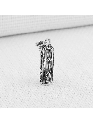 Zulfikar Tasarımlı Kebir Dualı Cevşen 925 Ayar Gümüş Erkek Kolye Ucu