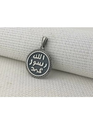 Allah Resulu Muhammet 925 Ayar Gümüş Erkek Kolye Ucu